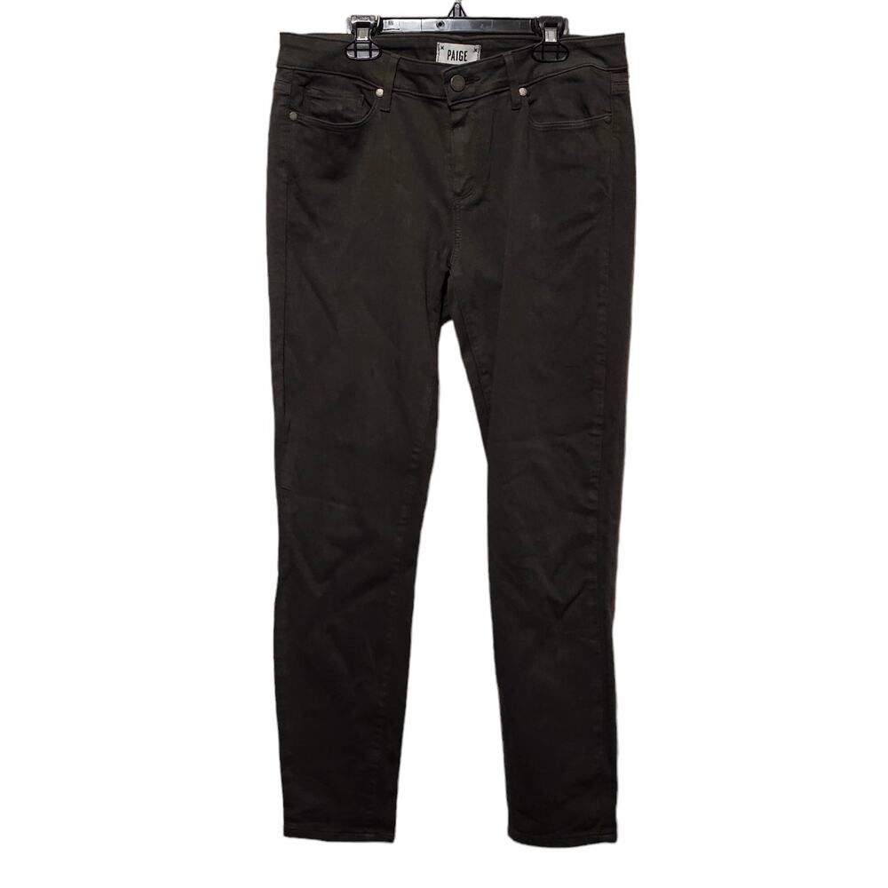 Paige Skinny Jeans in Dark Moss Size 30
